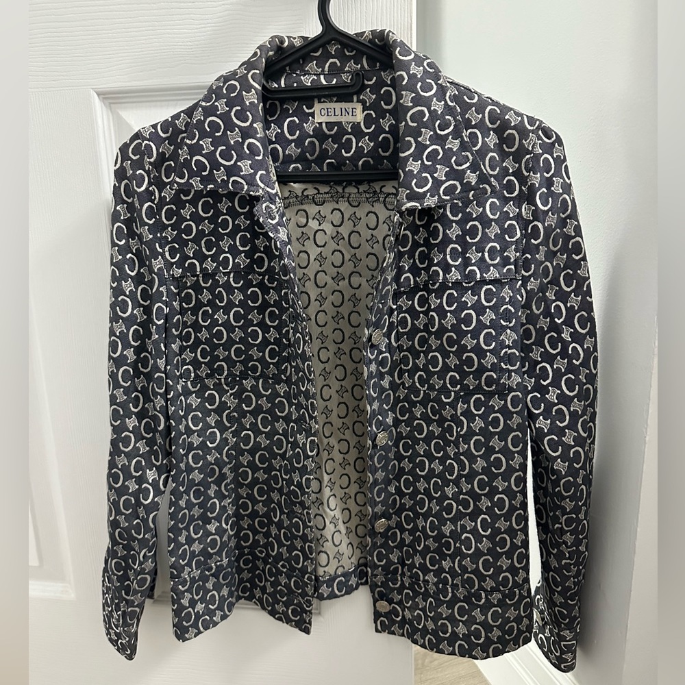 Celine Paris denim logo jacket- vintage - authentic